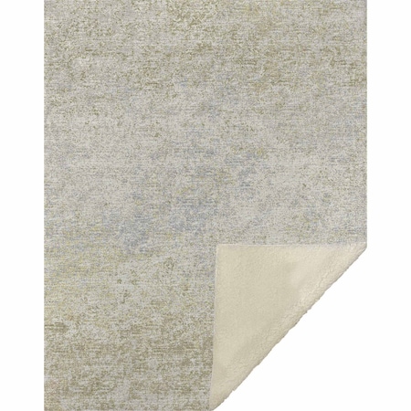 Homeroots 50" X 70" Beige And Gold Abstract Microfiber Plush Throw Blanket 699025
