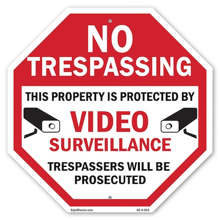 Signmission No Trespassing This Property Is Pro, 6 Inch X 6 Inch, Plastic Sign OC-P-6-93