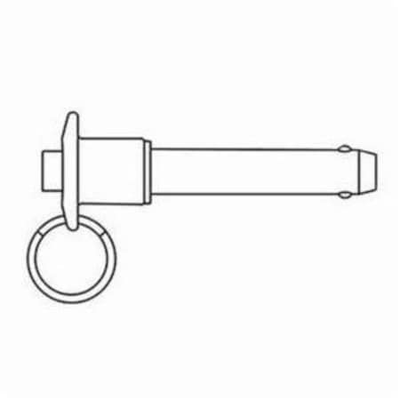Huyett Button Head QR Pin, Passivated 17-4 PH SS, .188 Dia x 1.25 Usable L x 1.510 Shk L PLBS-0187-1250