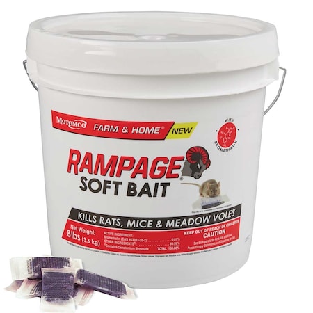 Motomco Rampage Soft Bait, 8 lbs 31588