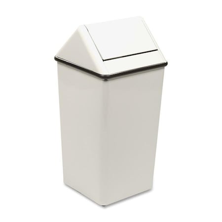 Witt Industries White Square Hamper with Swingtop 1311HTWH