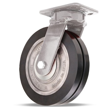Hamilton PlateCaster, KingpinlessSwivel, PU, 9 1/2"H S-ZFWH-8SWF70D