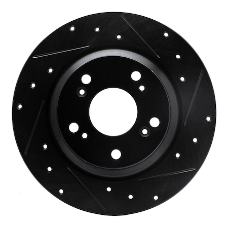 Premium Black Drilled & Slotted Brake Rotor, Disc Brake Rotor,