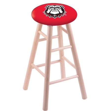 Holland Bar Stool Co Maple Bar Stool, Natural Finish, Georgia "Bulldog" Seat RC30MSNat
