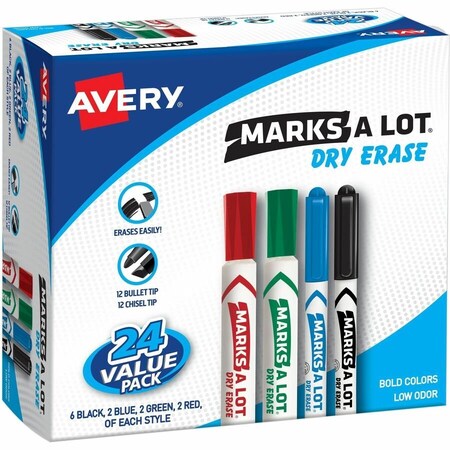 Avery MARKER;DRYERASE;COMBO;24PK, PK24 AVE29870