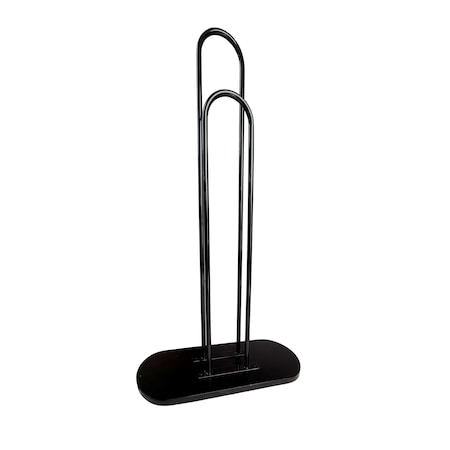 Nahanco Clothes Hanger Stacker, Black w/ Wooden Base 101B-WD