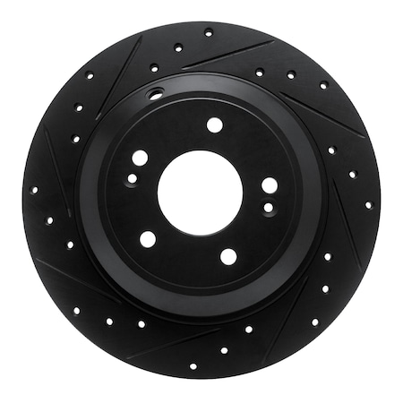 Dynamic Friction Co DFC Brake Rotor - Drilled and Slotted - Black 633-21041L