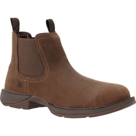 Durango Red Dirt Rebel Steel Toe Chelsea Work Boot, Brawny Brown, Size 9 DDB0524