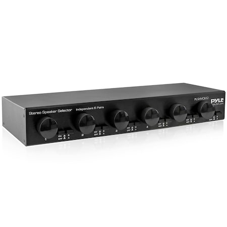 Pyle 6 Channel High Power Stereo Speaker Selector with Volume Control PLSHVC612