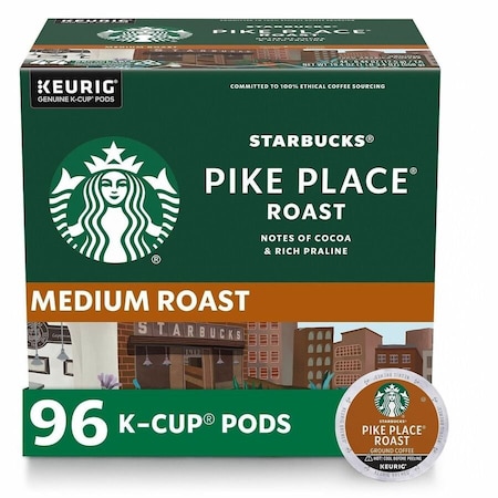 Starbucks K-Cup Pike Place Roast Coffee, Compatible with Keurig Brewer, Medium, K-Cup, Pike Place Roast, 24PK 12434812