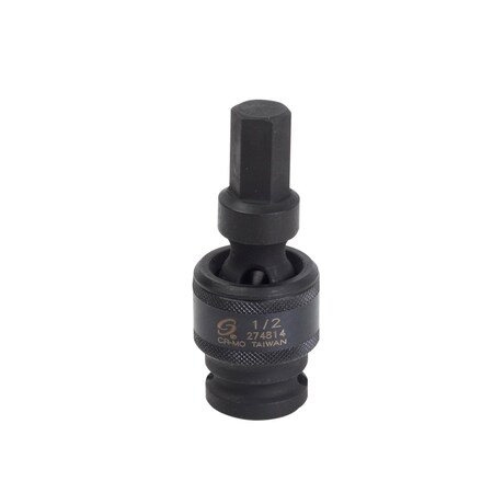 Sunex 1/2 in Drive 1/2 in Universal Hex Bit Driver Impact Socket 274814