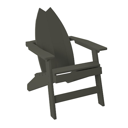 Polybird SURFBOARD ADIRONDACK-TAIL CHAIR.        COFFEE POLYBIRD P80