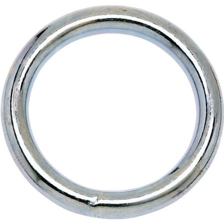 Campbell Chain & Fittings Welded Ring, 200 lb Working Load, 2 in ID Dia Ring, #3 Chain, Steel, Nickel-Plated T7661152