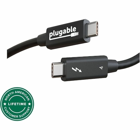 Plugable Technologies PLUGABLE THUNDERBOLT 4 CABLE THUNDERBOLT CERTIFIED 2M/6.6FT, 100W CHARGING, SI TBT4-40G2M