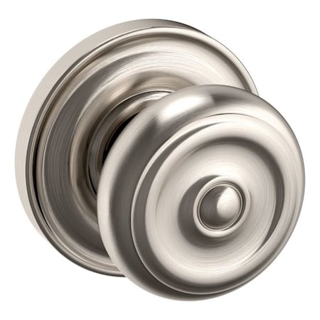 Baldwin Baldwin Preconfigured 5020 Colonial Knob with 5048 Rose Half Dummy Lock Lifetime Satin Nickel 5020056IDM