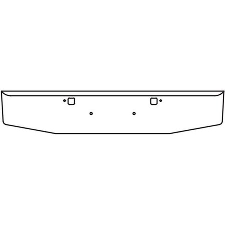 Replacement For Peterbilt 365 Sfa Year 2014 Chrome Standard Boxed End Bumper 20-18 Wtow Holes