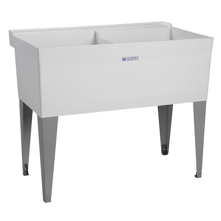 Elm ELM UTILATUB 27F Laundry Tub, 20 in W x 14-3/8 in D Bowl, Thermoplastic, White 27F