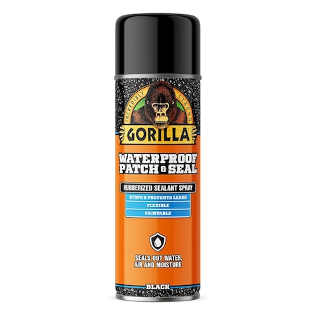 Gorilla Glue 16 oz. Waterproof Patch and Seal Spray - Black MROPSSB