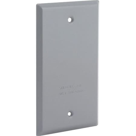 Bell Outdoor Weatherproof Cover, Single Gang Box Type, 1 Gang, Blank Cover Type 5173-0