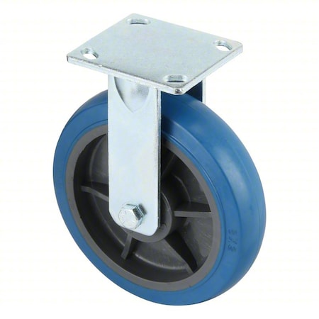 Rwm Plate Caster, Rigid, Rubber, 9 1/2"H 48-SWB-0820-R