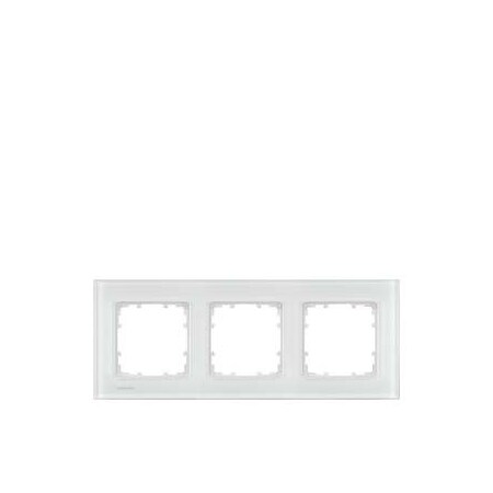 Siemens DELTA miro glass Frame 3-fold Authentic material white glass 232x 90 mm 5TG1203-1