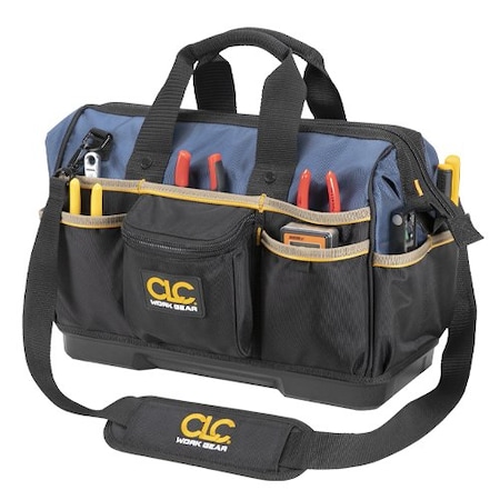 Clc Work Gear Tool Bag, Black, Ballistic Polyester, 23 Pockets PB1563