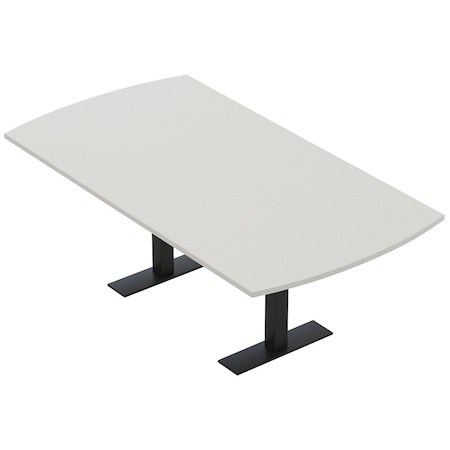 Skutchi Designs 6 Person Conference Table With Power Unit | 6' Arc Rectangle Table | Harmony Series HAR-AREC-48X72-T.BK-U779-NA