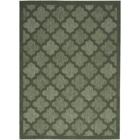 Homeroots 5' X 7' Dark Green And Light Green Trellis Indoor Outdoor Area Rug 545229