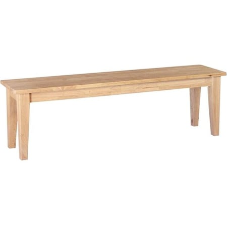 International Concepts Shaker Style Bench, Unfinished BE-60S