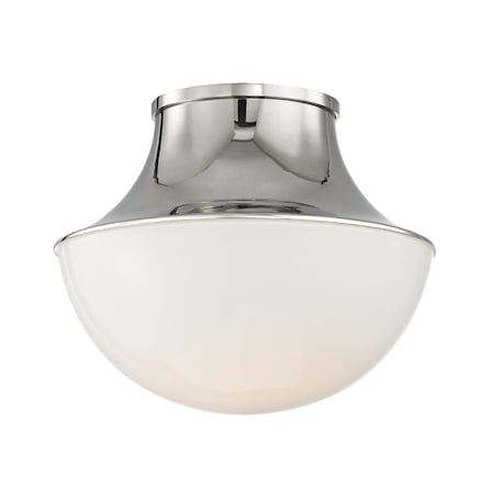 Hudson Valley Lighting Lettie 1 Light Flush Mount 10.75 In. Polished Nickel 9411-PN