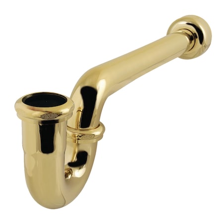 Kingston Brass 1-1/4, or 1-1/2 x 1-1/2 in. P-Trap with Box Flange, 13-1/16 in. Length, 18 Gauge, Polished Brass CC4242