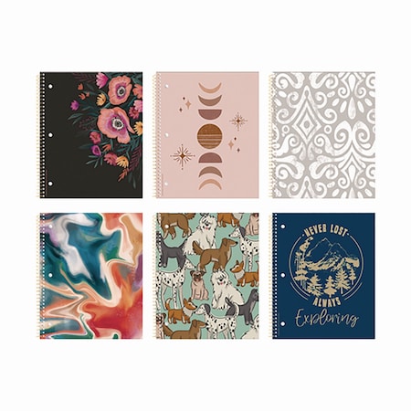 Roaring Spring Studio Series Notebook, 1-Subject, College Rule, Assorted Cover Set 3, 70 11 x 9 Sheets 11323