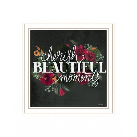 Homeroots Cherish the Moments 2 White Framed Print Wall Art 416133