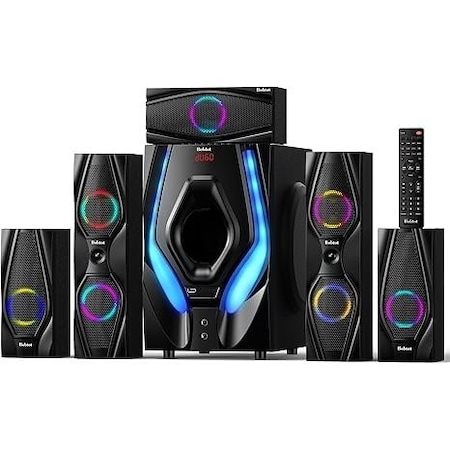 Bobtot Home Theater System, 1200W, 10in Subwoofer 5.1/2.1 Wired Audio Stereo Speakers, HDMI ARC Optical 803780