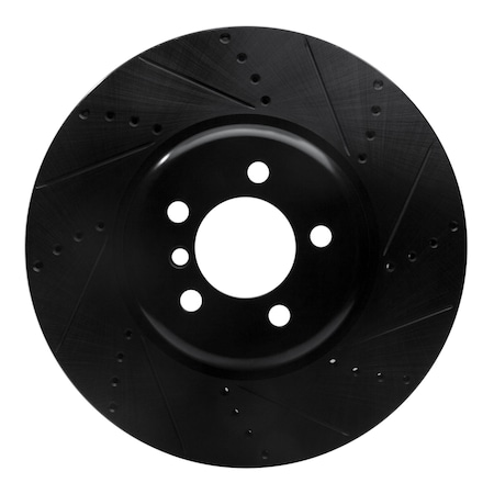 Dynamic Friction Co DFC Brake Rotor - Drilled and Slotted - Black 633-31112R