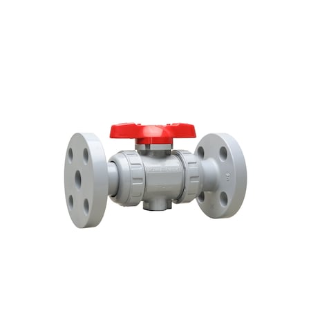 Asahi Valve, Ball, T-21, 1-1/2", CPVC, EPDM, Flanged 1612015