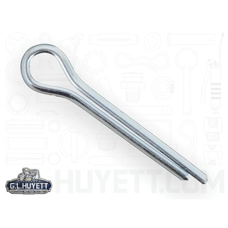 Huyett Cotter Pin, Zinc Plated Carbon Steel, 0.219 in Dia x 1.500 in Effective Length CP-218-1500