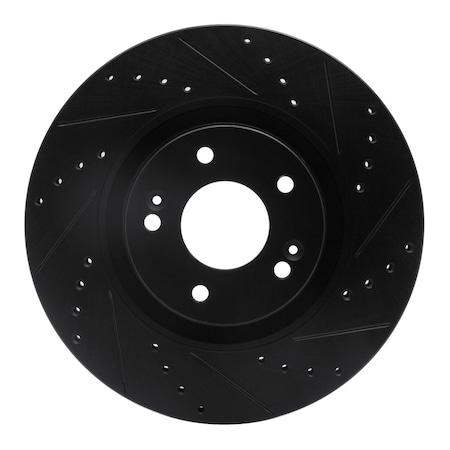Dynamic Friction Co DFC Brake Rotor - Drilled and Slotted - Black 633-03003R
