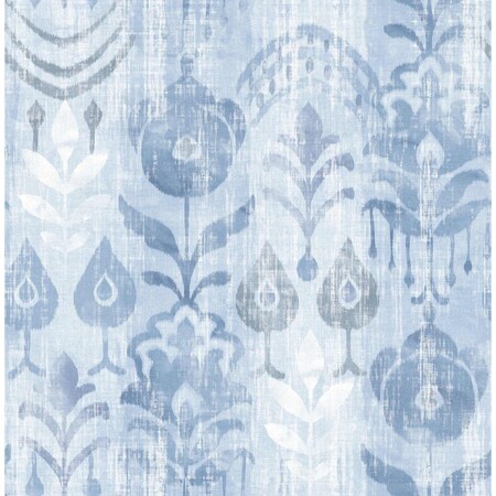 A-Street Prints Pavord Blue Floral Shibori Wallpaper 4122-27013