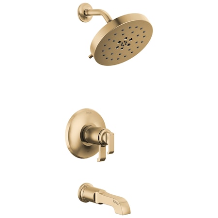 Delta Tetra 17T Series Tub Shower Trim In Lumicoat Champagne Bronze T17T489-CZ-PR