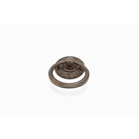 Schaub 2-1/4in x 3in Sunburst Ring Pull and Backplate Highlighted Bronze Finish 977-HLB