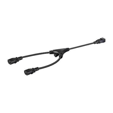 Monoprice Heavy Duty Splitter Power Cord - IEC 60320 C20 to 2x IEC 60320 C13_ 14 35118