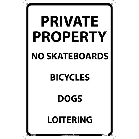 Nmc Private Property Sign, M113R M113R