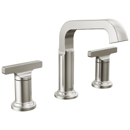Delta Tetra Two Handle Widespread Bathroom Faucet In Lumicoat Stainless 35587-SS-PR-DST