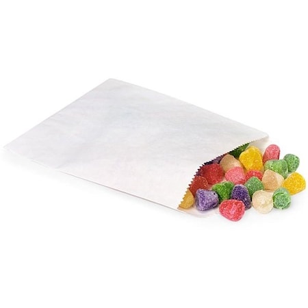 Nashville Wraps White Paper Candy Bags, 1/2 lb - 5.75x7.5, 100PK 313M