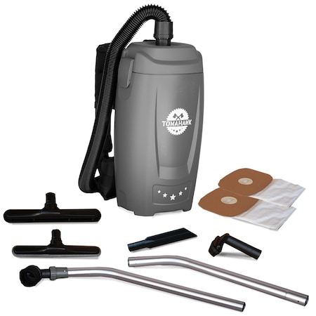 Tomahawk Power Electric Backpack Vacuum 6 qt Lightweight Commercial High-Performance Cleaning Solution TVAC6PLUS