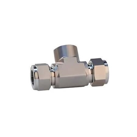 Arek Female Branch Tee 3/8 in Tube OD X 3/8 in NPT SS 316 RL129 FBT _ 3/8 X 3/8