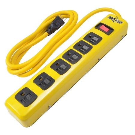 Southwire Outlet Strip, SJTW, 6 ft., Yellow 5139N
