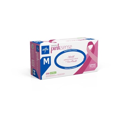 Medline Generation Pink Sense Powder-Free Nitrile Exam Gloves, Size M, 250PK PINK2585H