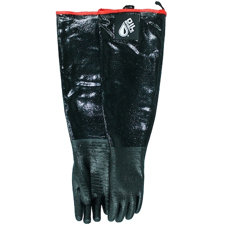 Oil Shield 26 in High Temp Neoprene Gloves, Anti-Microbial Liner, 450 Degree Temp Rating, Size Small 99265-S
